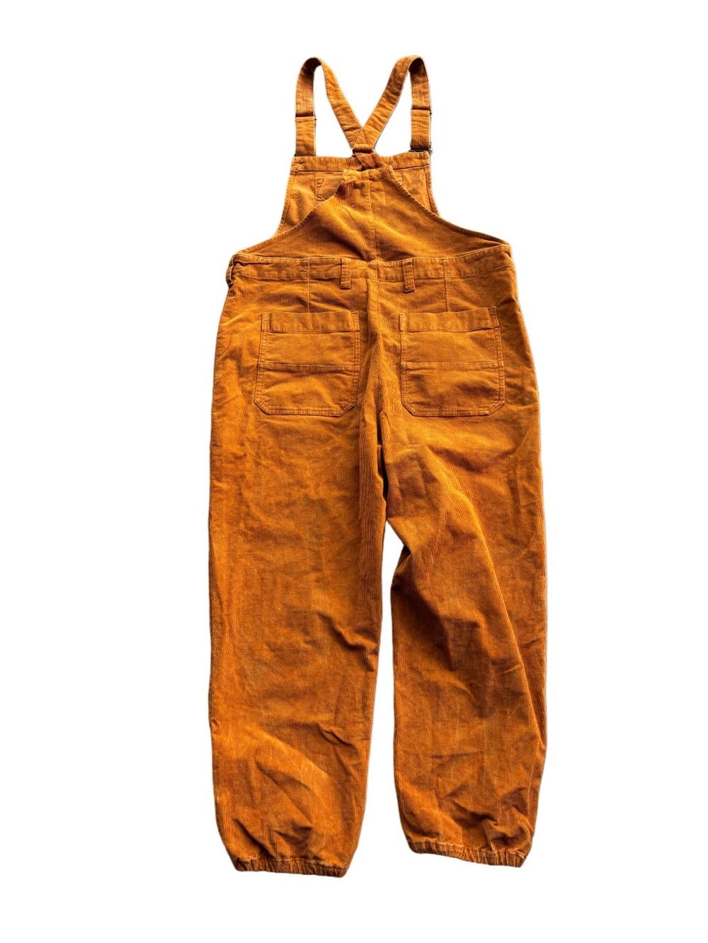 We The Free Iris Orange Brown Corduroy Utility Overalls Cargo Dungarees L - Picture 5 of 11